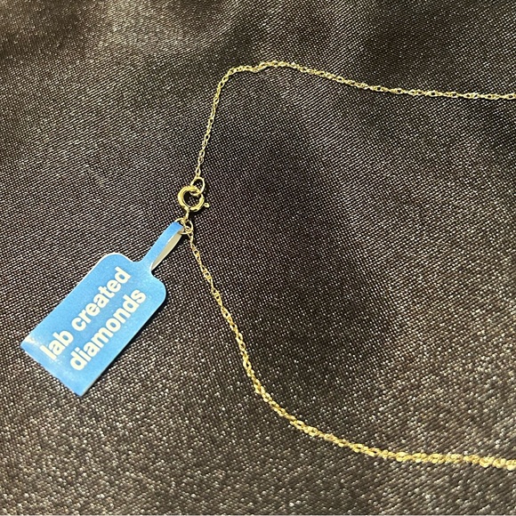 10K Gold Lab-Grown Diamond Elongated
Hexagon Necklace (Zales, NWT) - Picture 4 of 9